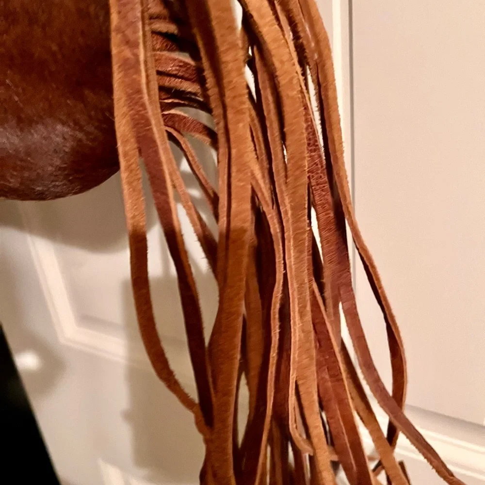 American Darling Turquoise and Brown Embossed Shoulder Bag - Picture 4 of 9